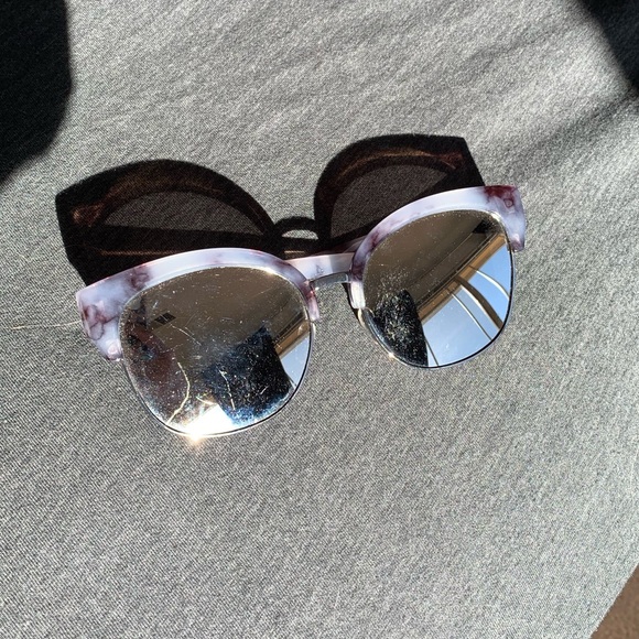 EARTHBOUND Accessories - Blue Marbled Mirrored Lens Sunglasses